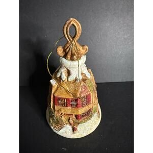 Vintage 3D Bell Christmas Ornament Holiday Decor 6”